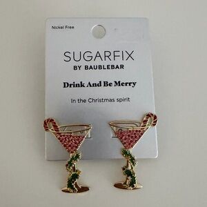 SUGARFIX by BaubleBar Pink and Gold Cocktail Earrings